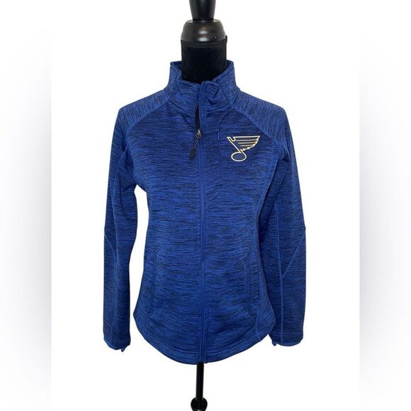 NHL ST.LOUIS BLUES HOCKEY MENS FLEECE LINED FULL ZIP WINTER JACKET WOMENS SIZE M - Picture 3 of 10